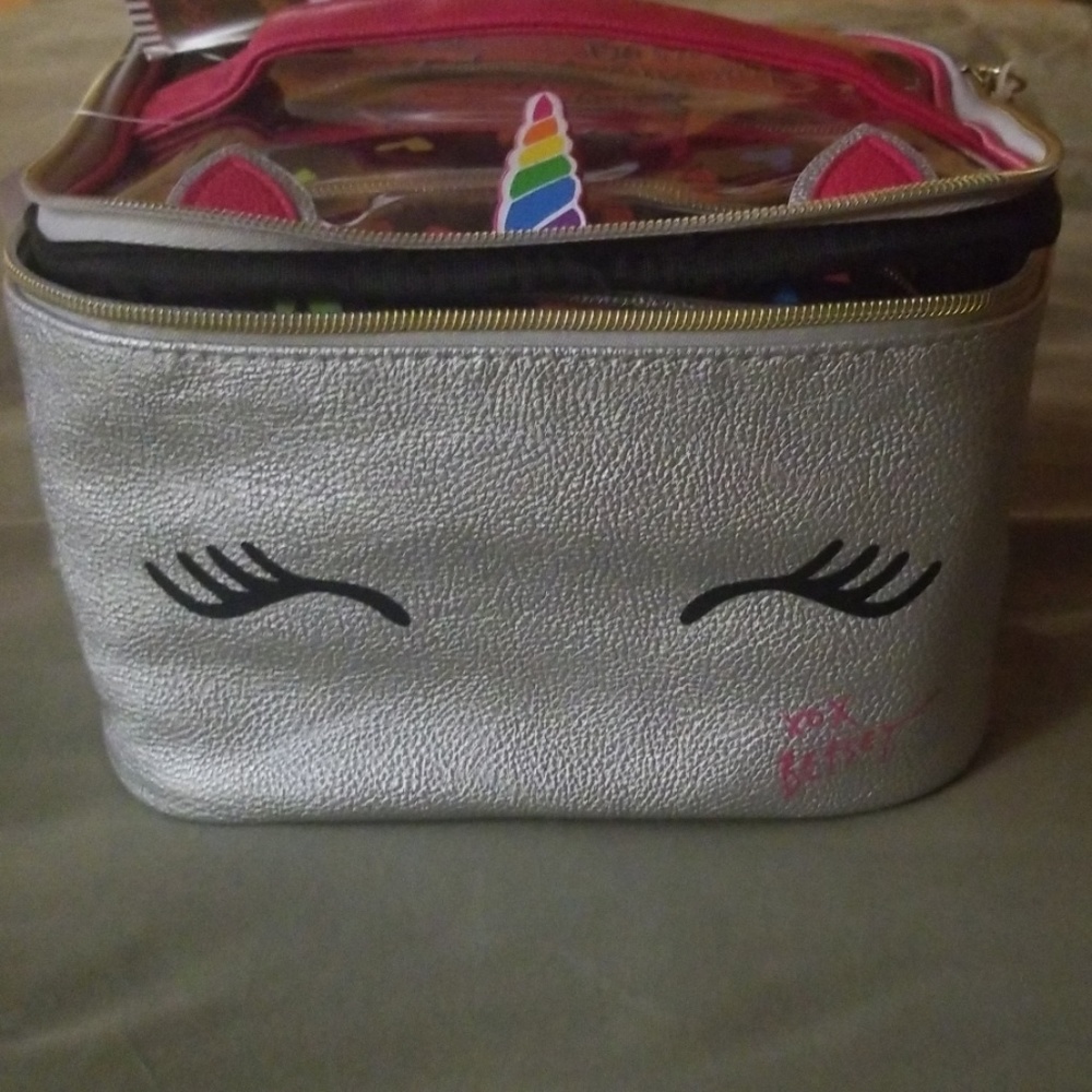 Betsy Johnson 3pc Cosmetic Bag Set